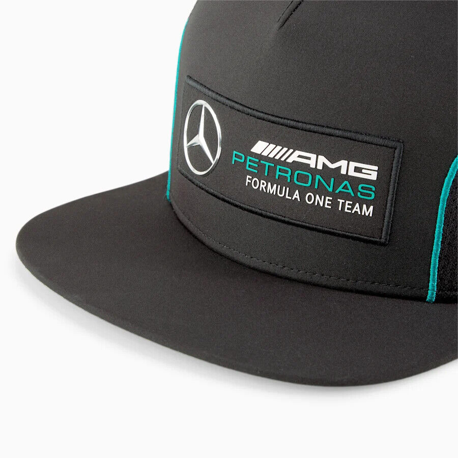 Mercedes Benz AMG Petronas Motorsport Black Flat Peak Cap - 023733 01