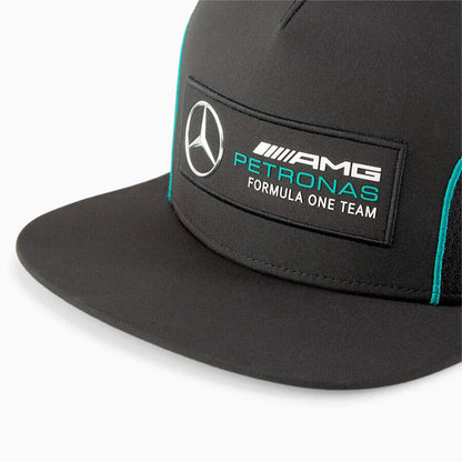 Mercedes Benz AMG Petronas Motorsport Black Flat Peak Cap - 023733 01