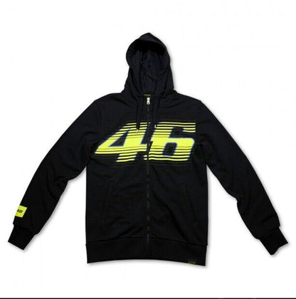 Official Valentino Rossi VR46 Hoodie Fleece Black - Vrmfl 107604