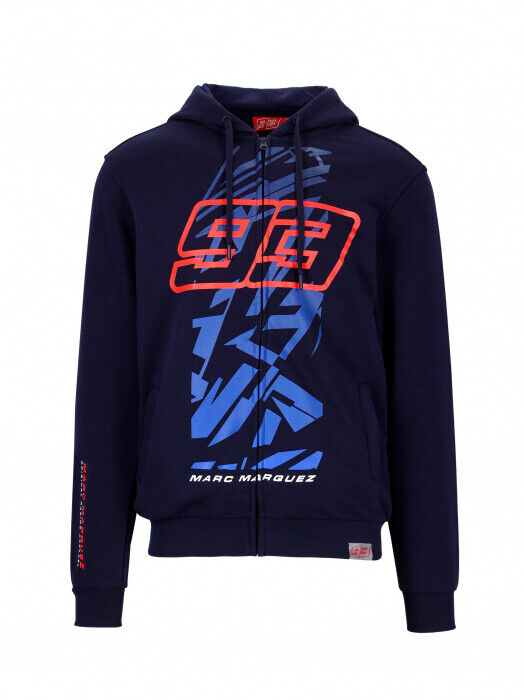 Official Marc Marquez Mm93 Blue Shaded Hoodie - 22 23003