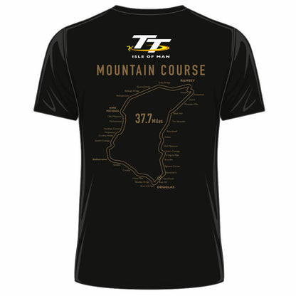 Official Isle Of Man TT Races Retro Black T'shirt - 19Ats4
