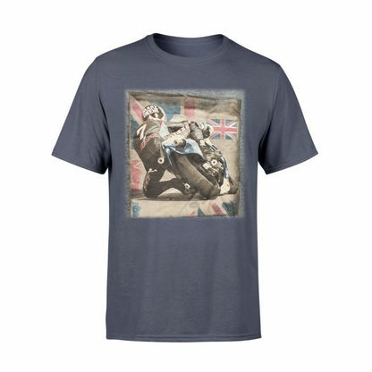 Barry Sheene Great Brit Back Shot T Shirt - 16_Bs_Back Shot