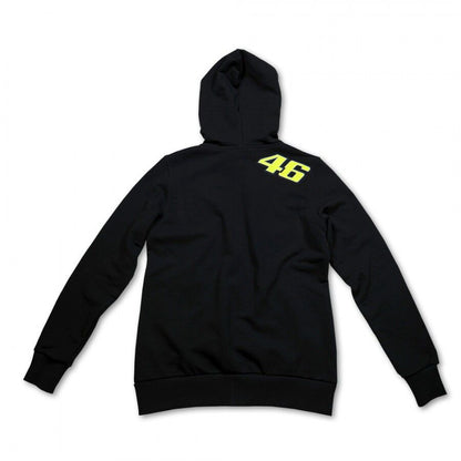 New Official VR46 Womans Black Hoodie - Vr W Fl 108304