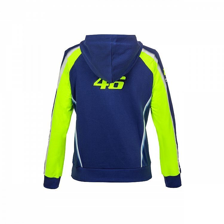 VR46 Official Womans Blue Yamaha Full Zip Hoodie - Ydwfl 314509