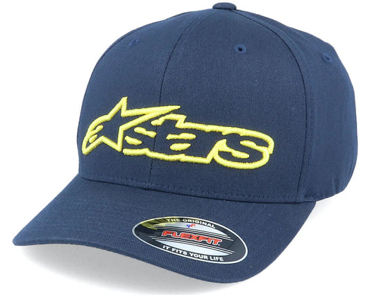 Alpinestars Blaze Flexifit Blue/Yellow Baseball Cap -