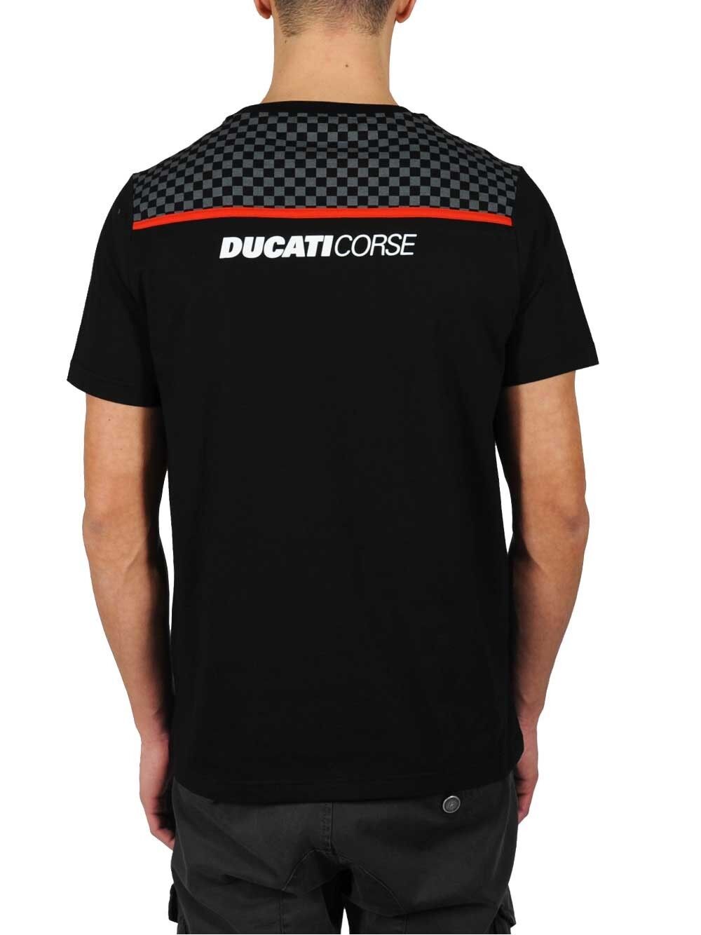 New Official Ducati Corse Black T'Shirt - 15 36003