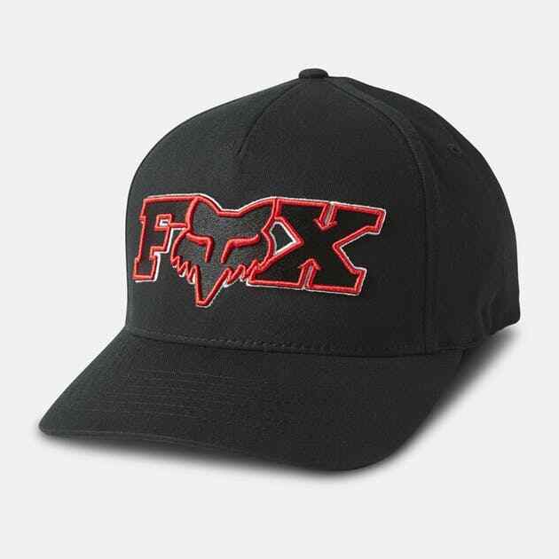 Fox Racing Ellipsid Black Flexifit Baseball Cap - 24421-017