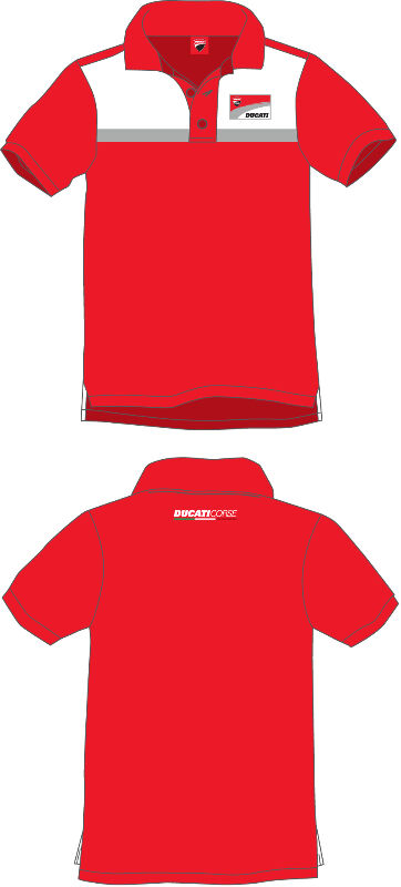 Official Ducati Corse Yoke Polo Shirt - 17 16001