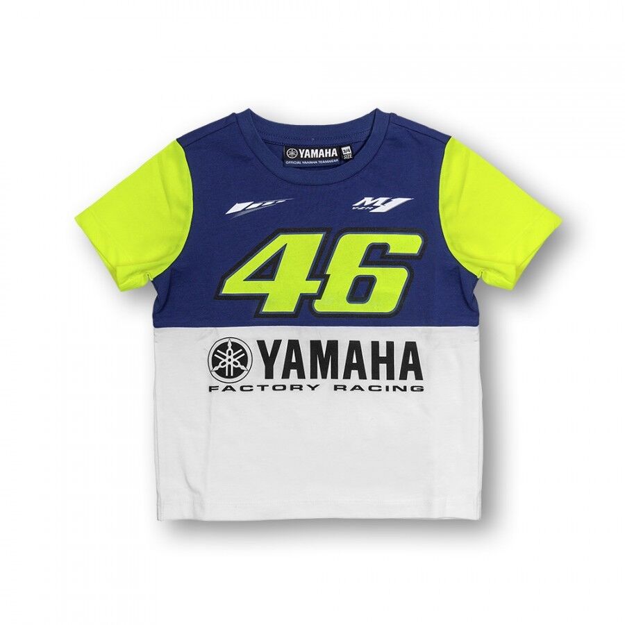 New Official Valentino Rossi VR46 Dual Yamaha Kids T-Shirt - Ydkts 217803
