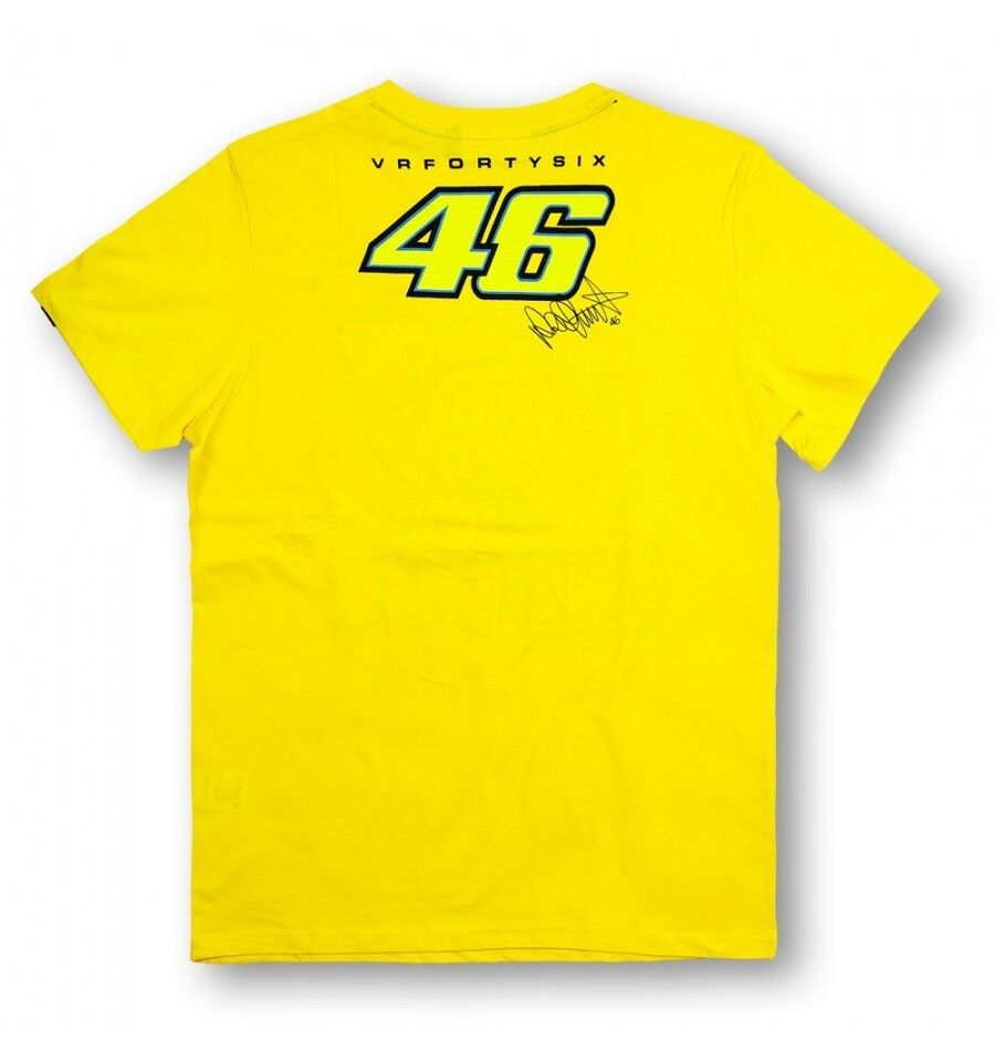 New Official Valentino Rossi VR46 Yellow T'Shirt - Vrmts 152401