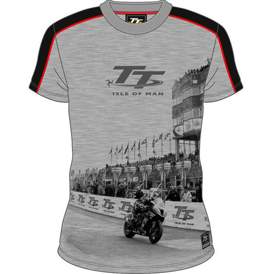 Official Isle Of Man TT Grey Grandstand T'Shirt
