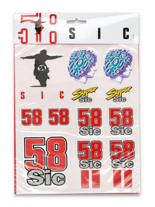 Official Marco Simoncelli Super Sic Large Sticker Set - 23 55002
