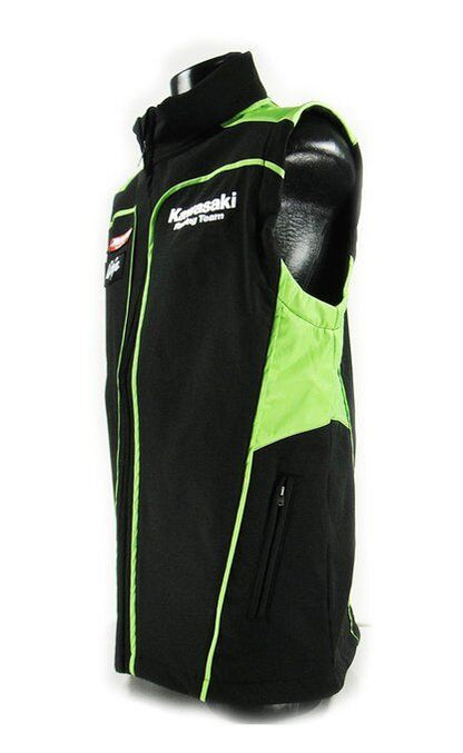 New Official Kawasaki Motorcard Team Race Wear Body Warmer / Gilet - 14 61506