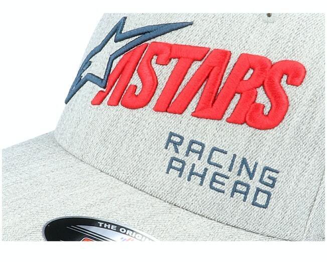 Alpinestar Title Flexifit Grey / Red Baseball Cap - 1230 81060