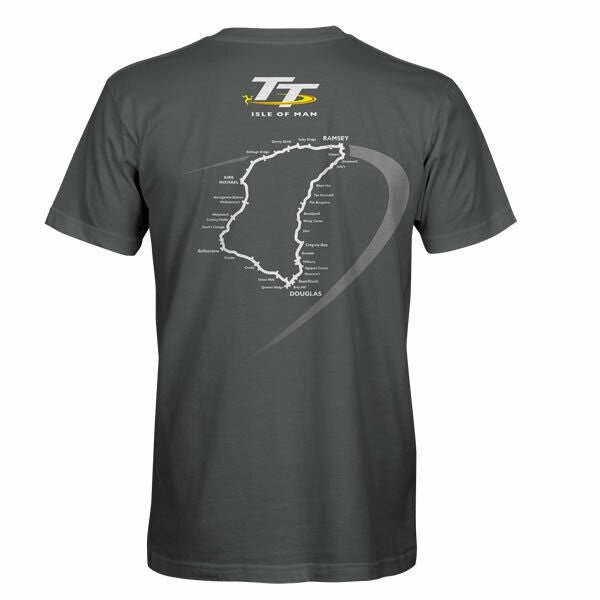 Official Isle Of Man TT Races 2022 Shadow Charcoal T'Shirt - 22Ats2C