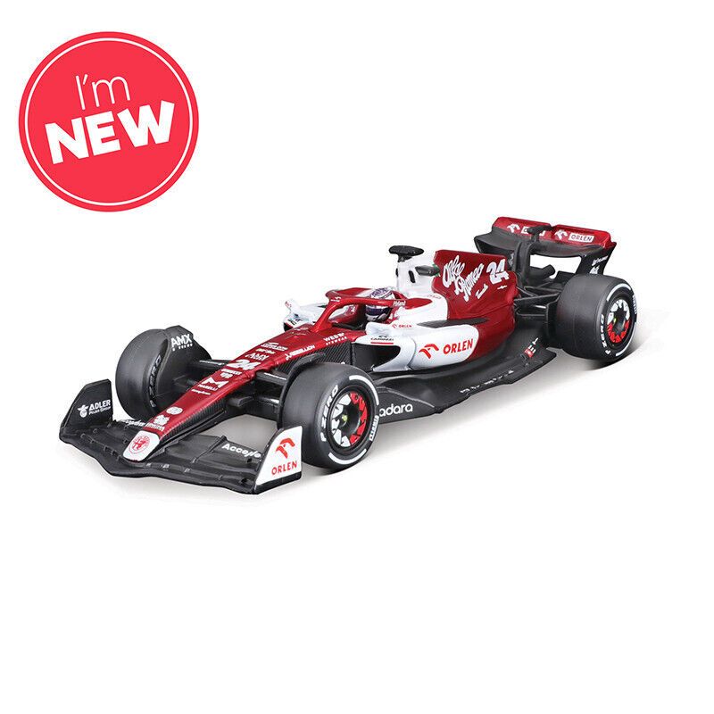 Alfa Romeo F1 Team Orlen C42 Zhou With Helmet 1:43 Bburago Model - B18-38068Z