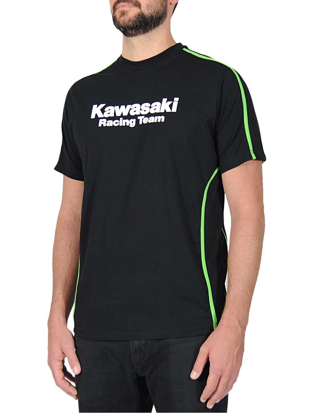 New Official Kawasaki Racing Team T'Shirt Single Stripe - 15 31520
