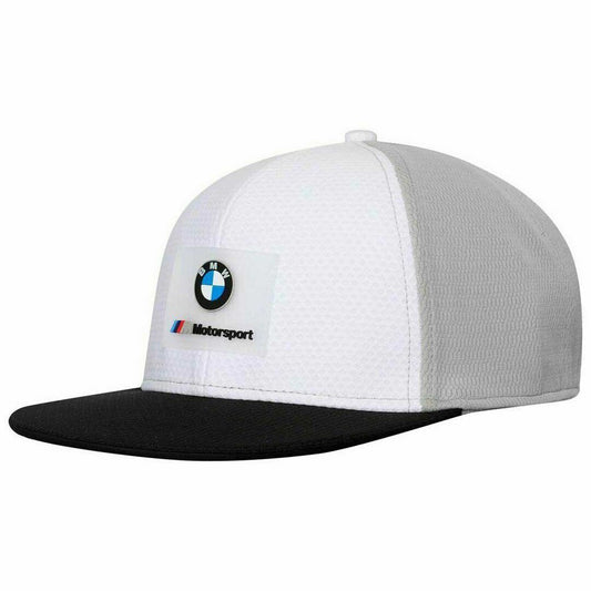 Official BMW Msport White Flat Peak Baseball Cap - 022802 02