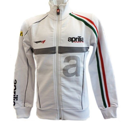 Official Aprilia Team White Kids Zip Up Fleece