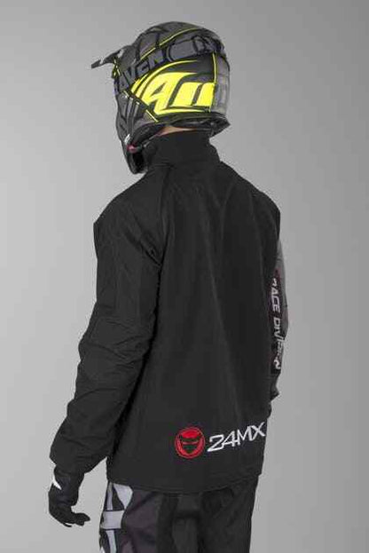 24MX Team Softshell Jacket With Detachable Sleeves Black -