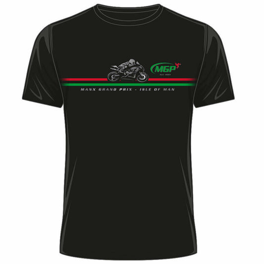 Official Manx Grand Prix Black T Shirt - 19Mts35