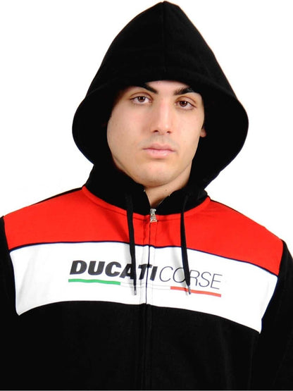 Official Ducati Corse Black Zip Up Hoodie - 16 26005