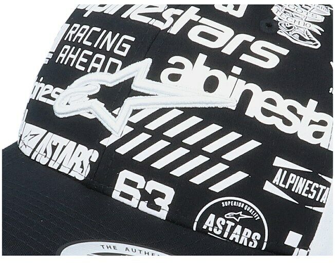 Alpinestar Chaos Black/White Baseball Cap - 1230 81007