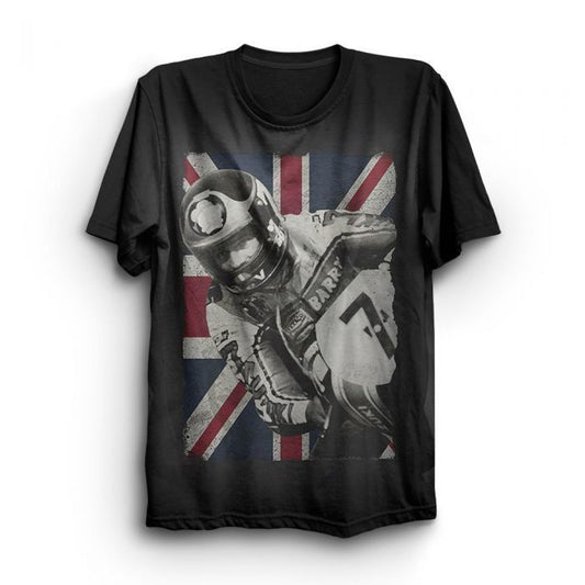 Barry Sheene Great Brit Black T Shirt -