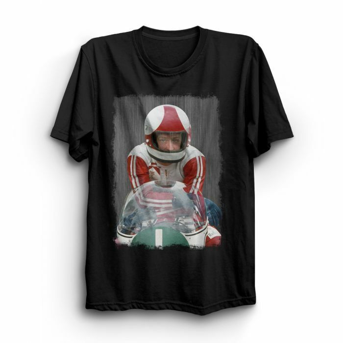 Jarno Saarinen Legend's Printed T Shirt - 19Hl-605At-Black