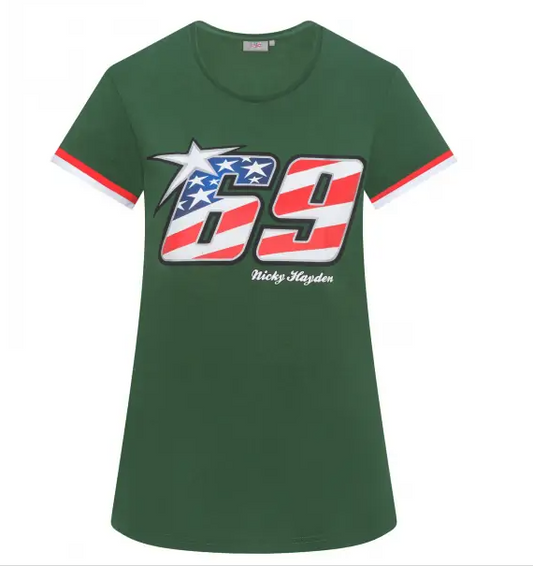 Official Nicky Hayden Womans Green T Shirt - 19 34006