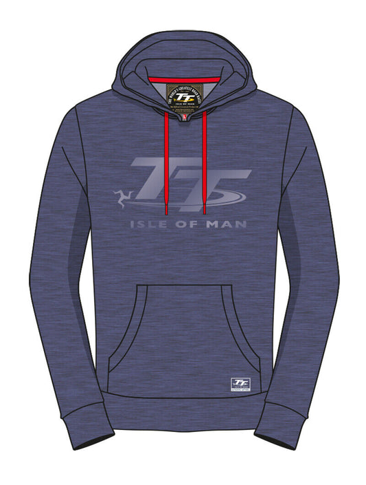 Isle Of Man TT Races Official Blue Pull Over Hoodie - 17Ah3