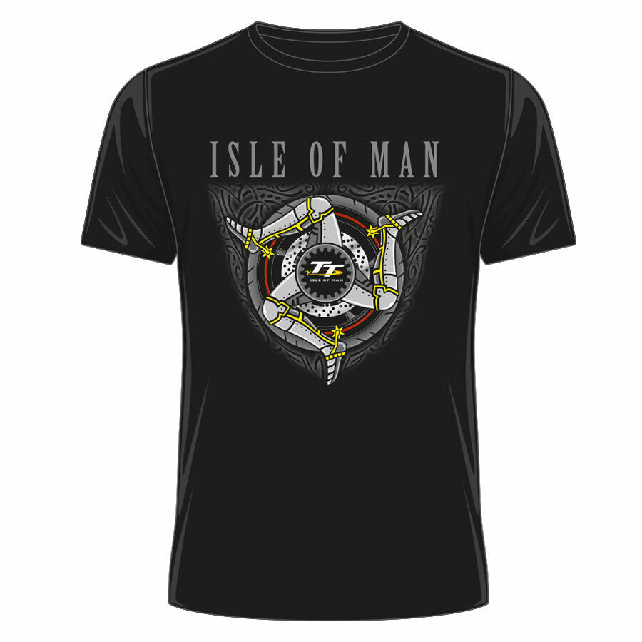 Official Isle Of Man TT Races Black Legs T'Shirt - 20Ats18B