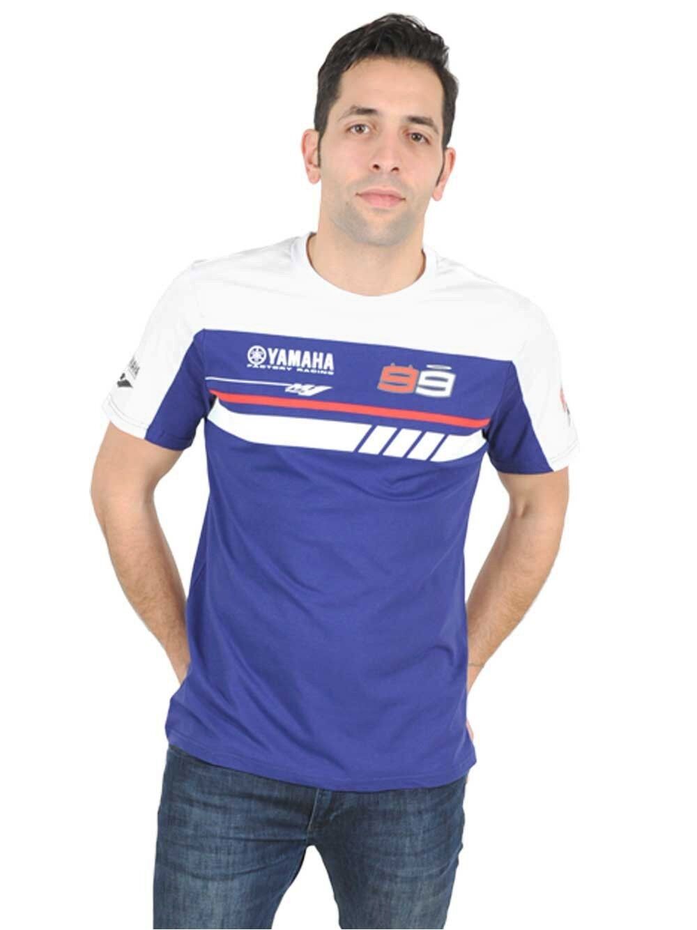 Official Jorge Lorenzo Blue Dual Yamaha T-Shirt - 16 37001