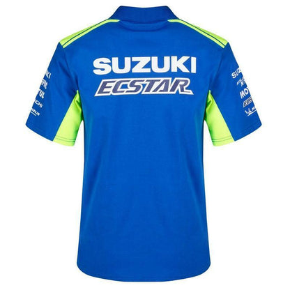 Official Ecstar Suzuki MotoGP Team Man's Cotton Polo Shirt - 19Smgp-Apc