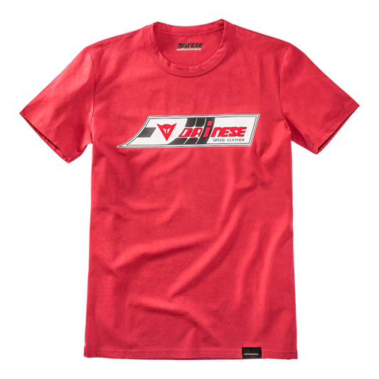 Official Dainese Speed Leather Red T-Shirt - 201896758