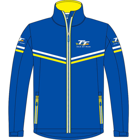 Isle Of Man TT Races Official Blue Soft Shell Jacket - 19Ajss2
