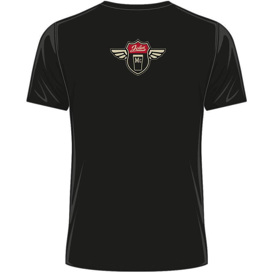 Official John Mcguiness Legends Black T-Shirt -18Jm-Ats1