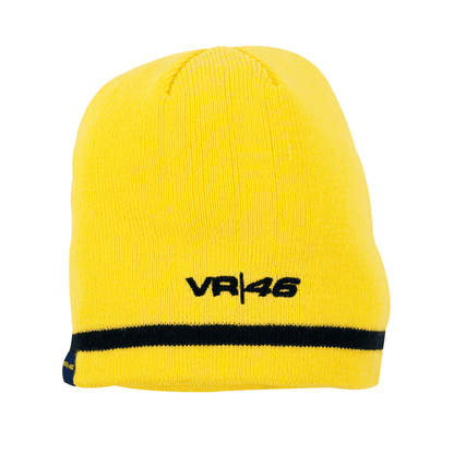 New Official Valentino Rossi VR46 Kids Yellow Beanie - Vrkbe 027 01