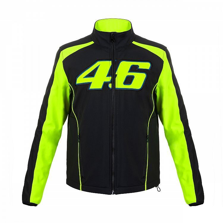 VR46 Official Valentino Rossi Black Man'S Softshell Jacket - Vrmjk 306204