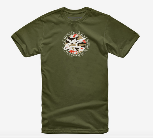 Alpinestars Dot Camo Green T Shirt - 1213-72660-