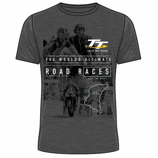 Official 2019 Isle Of Man TT Races Dark Heather T'shirt - 19Ats24