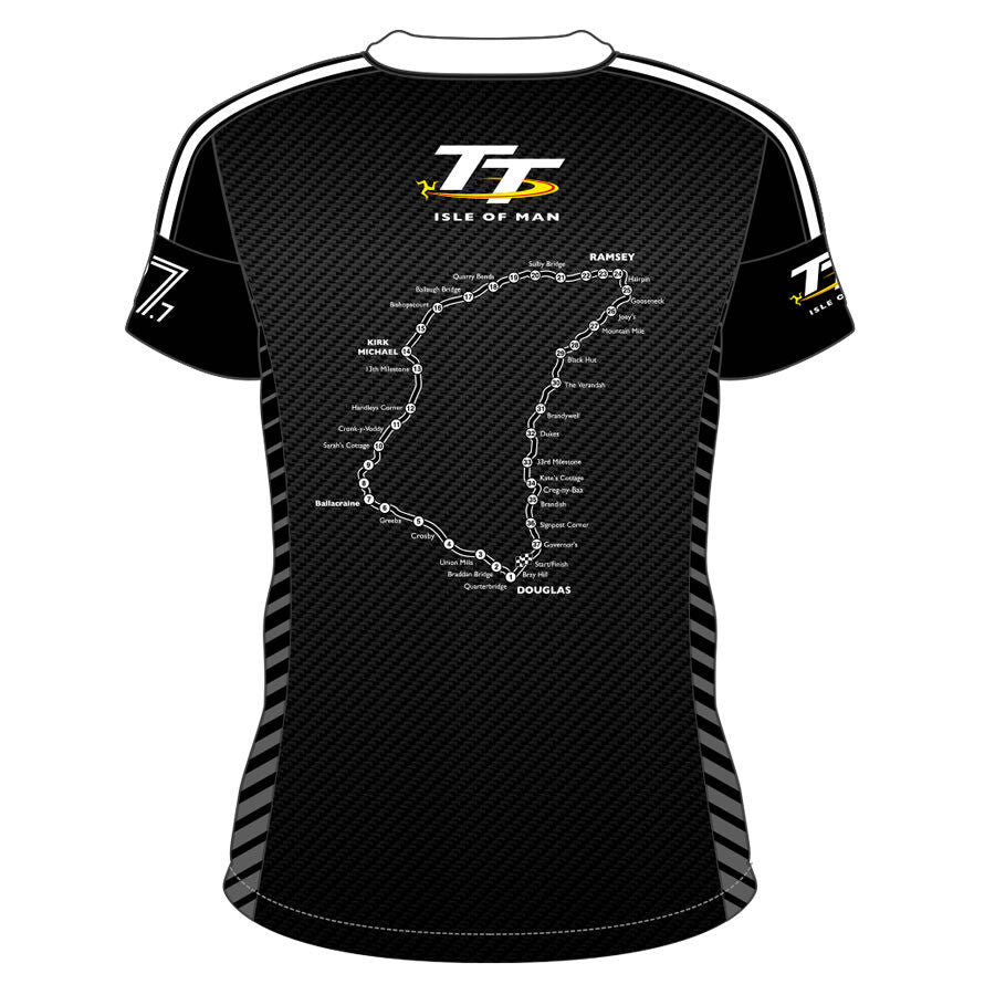 Official Isle Of Man TT Logo Striped T'Shirt - 17Aop1