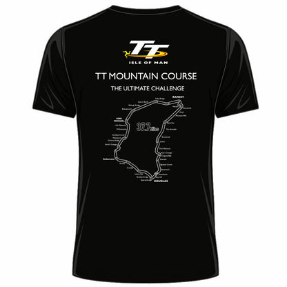 Official Isle Of Man TT Races Shadow Black T'shirt - 20Ats2