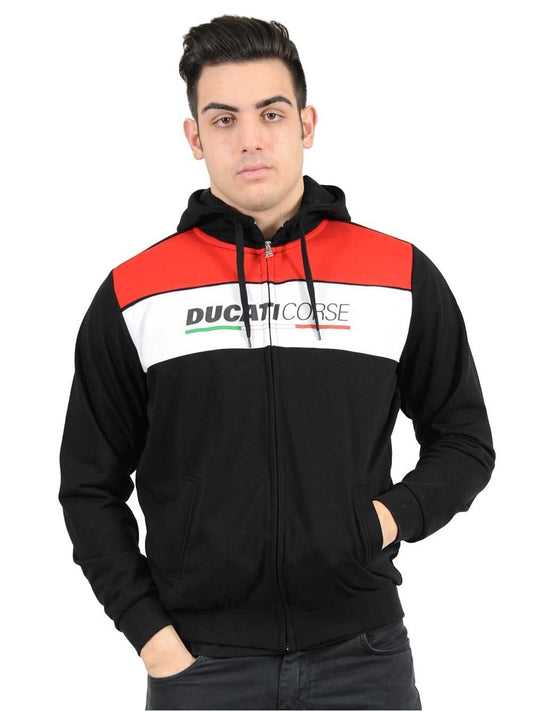 Official Ducati Corse Black Zip Up Hoodie - 16 26005
