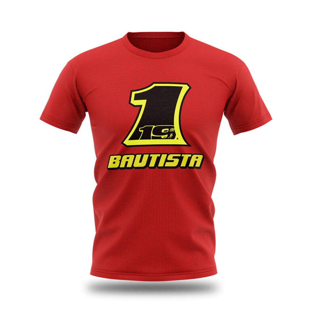 Official Alvaro Bautista No 1 Red T'shirt - Sbk23Rimte002Res