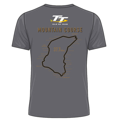 Official Isle Of Man TT Races Grey Retro T'Shirt - 19Ats6