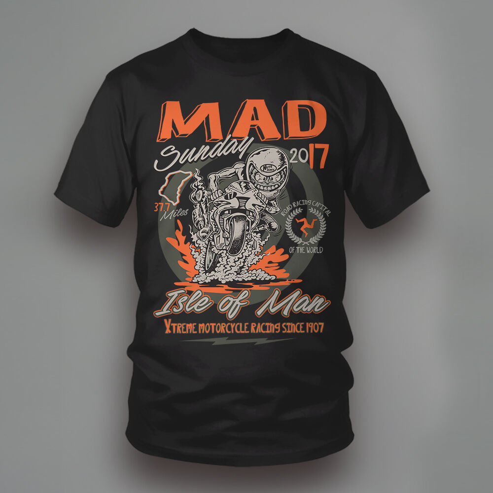 Isle Of Man Mad Sunday 2017 Printed T Shirt