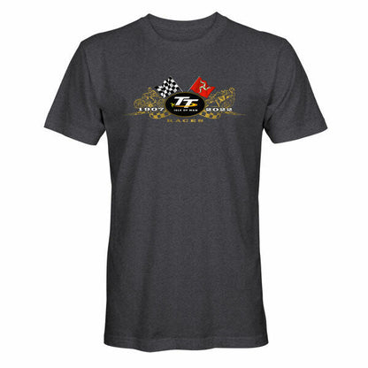 2022 Official Isle Of Man TT Races Gold Bikes Dark Heather T'Shirt - 22Ats1Dh