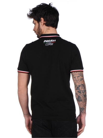 Official Ducati Corse Black Polo Shirt - 17 16002