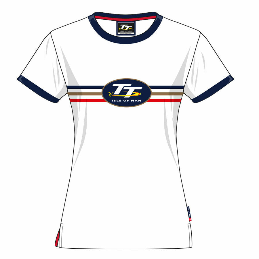 Official Isle Of Man TT Woman's White T'Shirt - 19Lts4